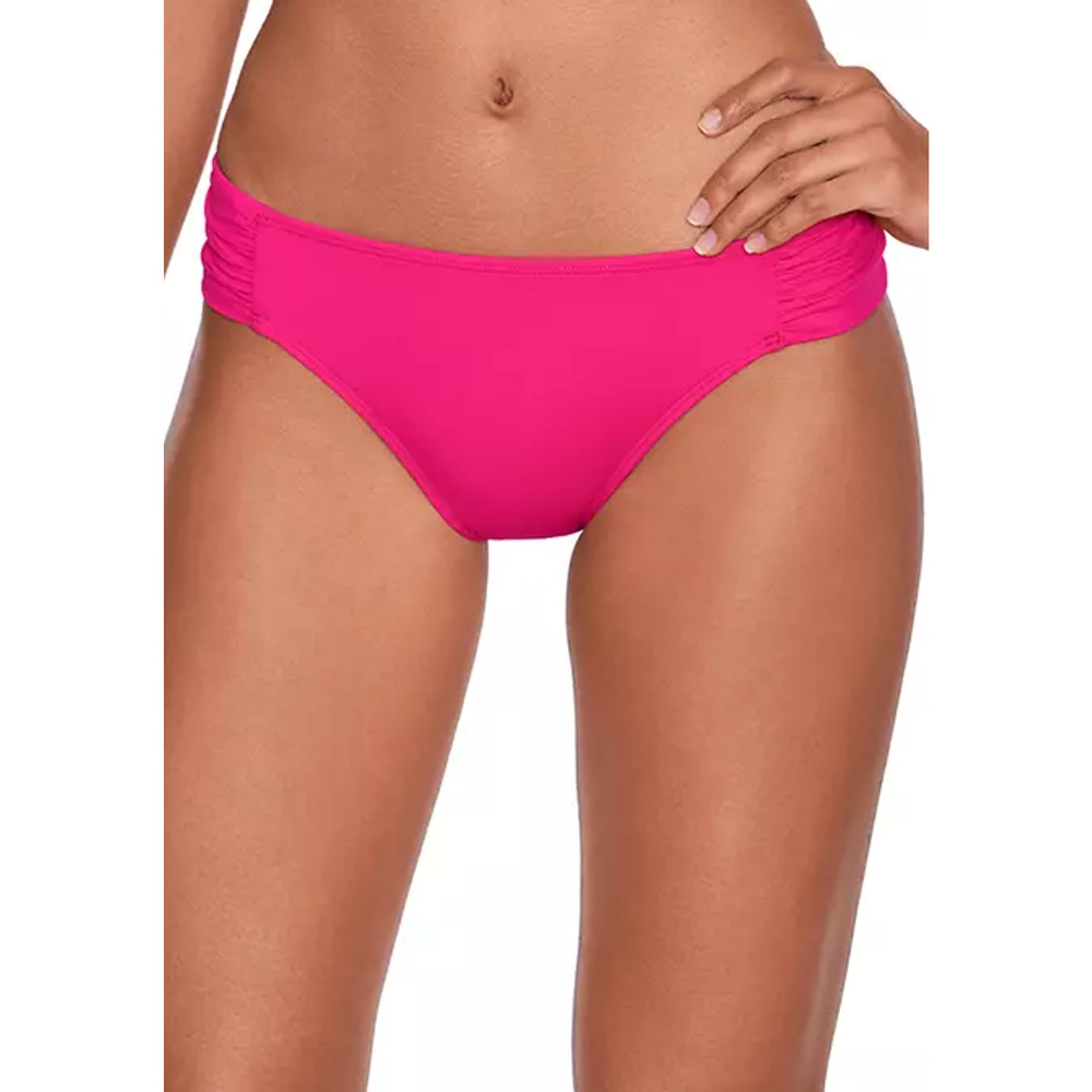 Lauren Ralph Lauren Shirred Side Hipster Swim Bottoms Passionfruit Size 14